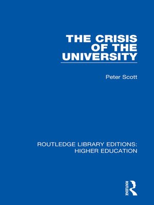 cover image of The Crisis of the University